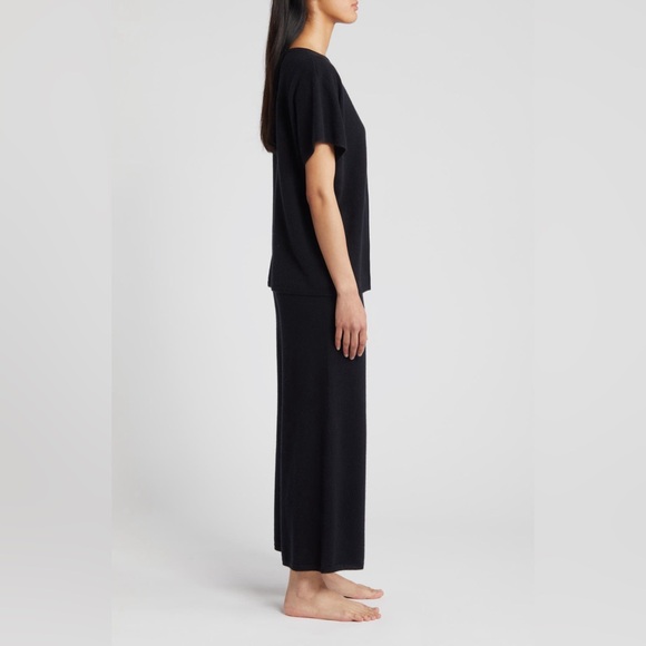 Nordstrom Crop 100% Cashmere set Black, Size Small, $365 - Picture 4 of 5